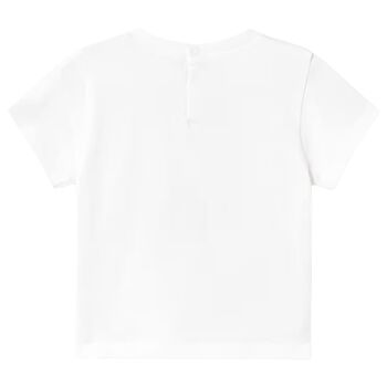 تيشيرت أولاد بطبعة البوبي باللون العاجي 