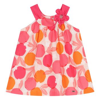 Younger Girls Pink & Orange Dress