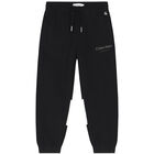 بدلة رياضية بالشعار باللون الأسود للأولاد, 1, hi-res