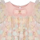 Baby Girls Pink Tulle Flowers Dress, 1, hi-res