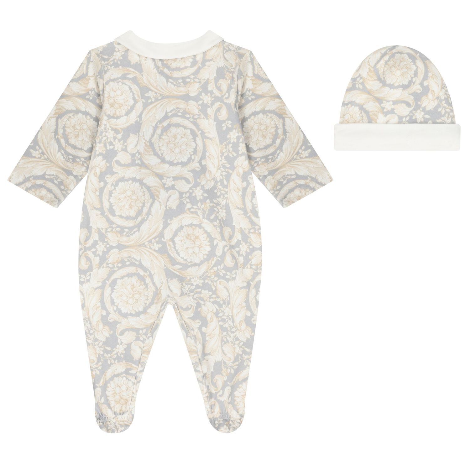 Baby Girls Grey Barocco Babygrow Gift Set, 3, hi-res image number null