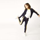 بنطلون رياضى بالشعار باللون الكحلى للبنات, 1, hi-res