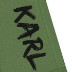 Boys Green Logo Shorts, 2, hi-res
