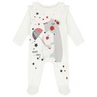 Baby Girls Ivory Mouse Babygrow, 1, hi-res