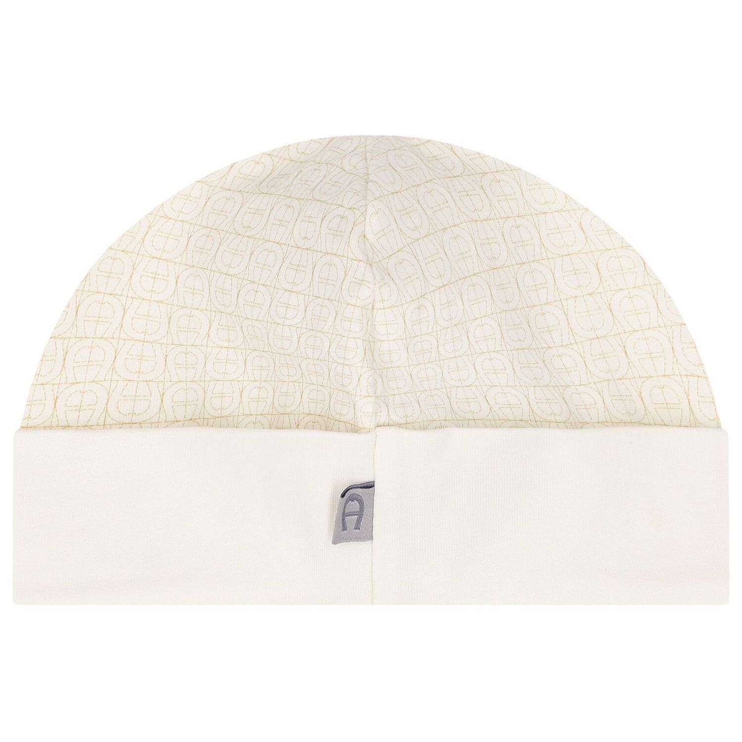 Ivory & Gold Logo Baby Hat, 1, hi-res image number null