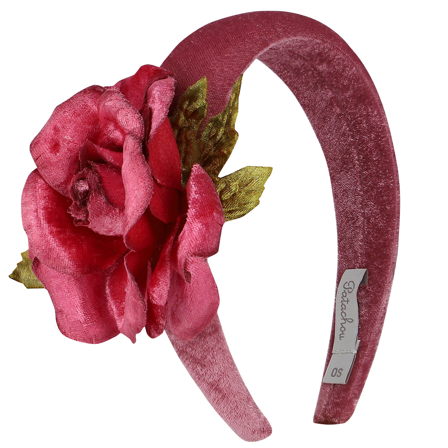طوق شعر بنات بالزهور باللون الزهرى, 1, hi-res image number null