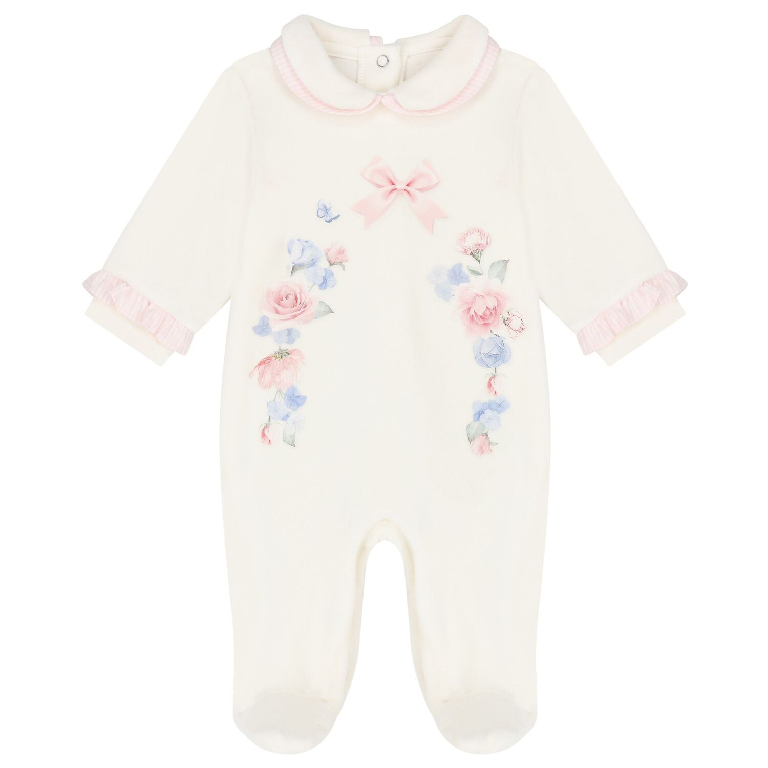 Baby Girls Ivory Bow Babygrow Gift Set, 1, hi-res
