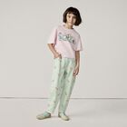 تيشيرت بنات بالشعار باللون الوردي , 1, hi-res