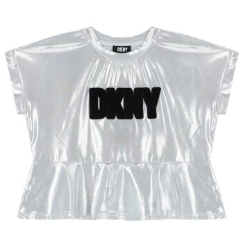 Girls Silver Logo T-Shirt