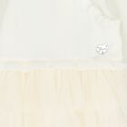Baby Girls Ivory & Beige Tulle Dress Set, 2, hi-res