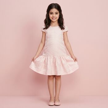 Girls Pink Logo Dress
