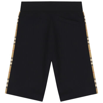 Black & Beige Check Shorts