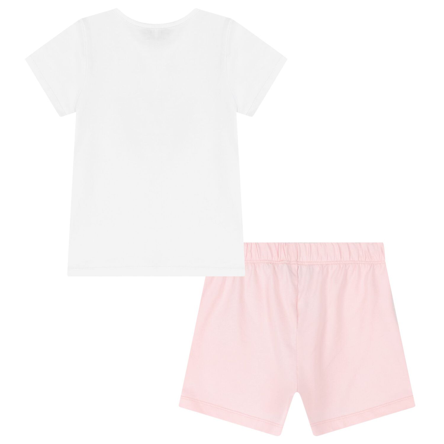 Girls White & Pink Logo Pyjamas, 1, hi-res image number null