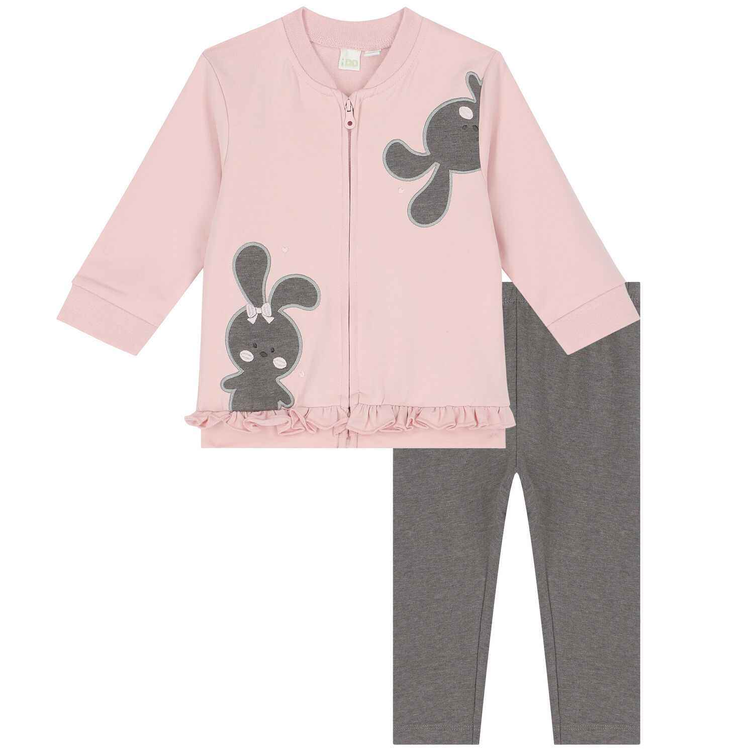 طقم ليغينز باللون الوردى والرمادى, 1, hi-res