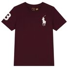 Boys Burgundy Logo T-Shirt, 1, hi-res
