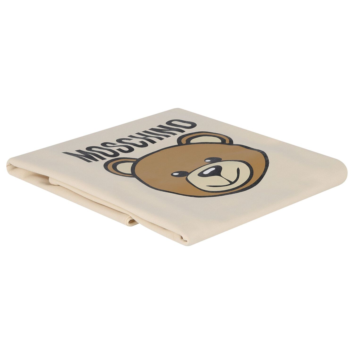 Beige Teddy Bear Logo Baby Blanket, 2, hi-res