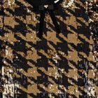 Girls Black & Gold Embellished Houndstooth Tulle Dress, 1, hi-res