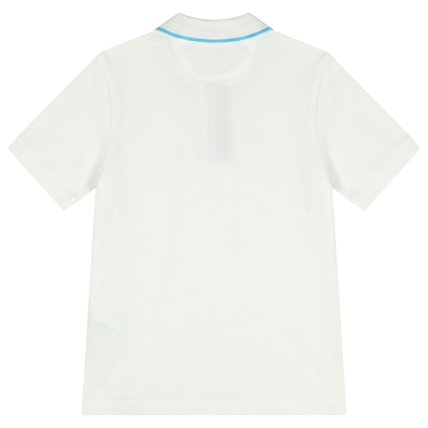 Boys White Logo Polo Shirt, 1, hi-res