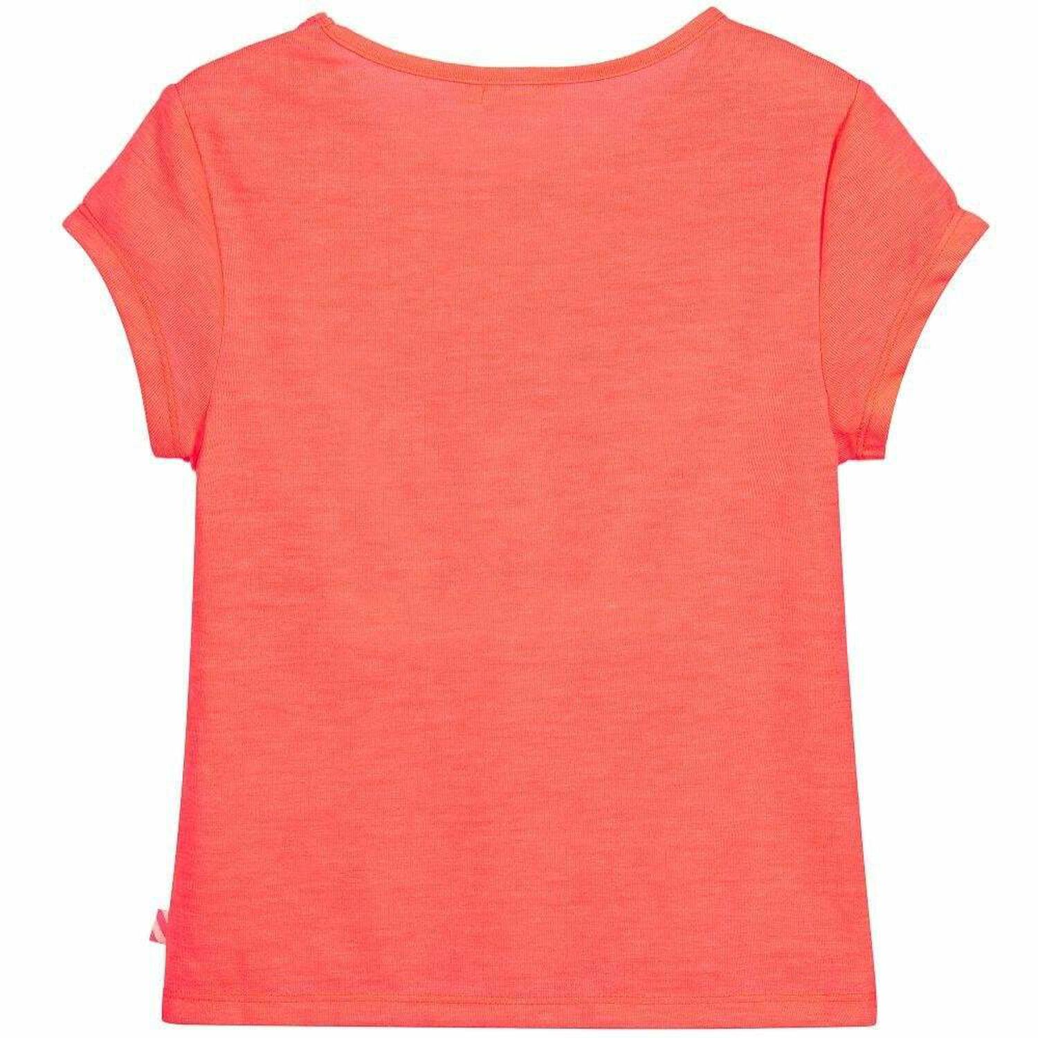 تيشيرت باللون الزهري نيون للبنات, 1, hi-res