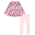 Girls Pink Logo Leggings Set, 1, hi-res