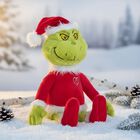 Green & Red Dr. Seuss Santa Grinch Soft Toy ( 34CM ), 1, hi-res