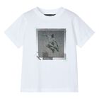 Boys White Lenticular Print T-Shirt, 1, hi-res