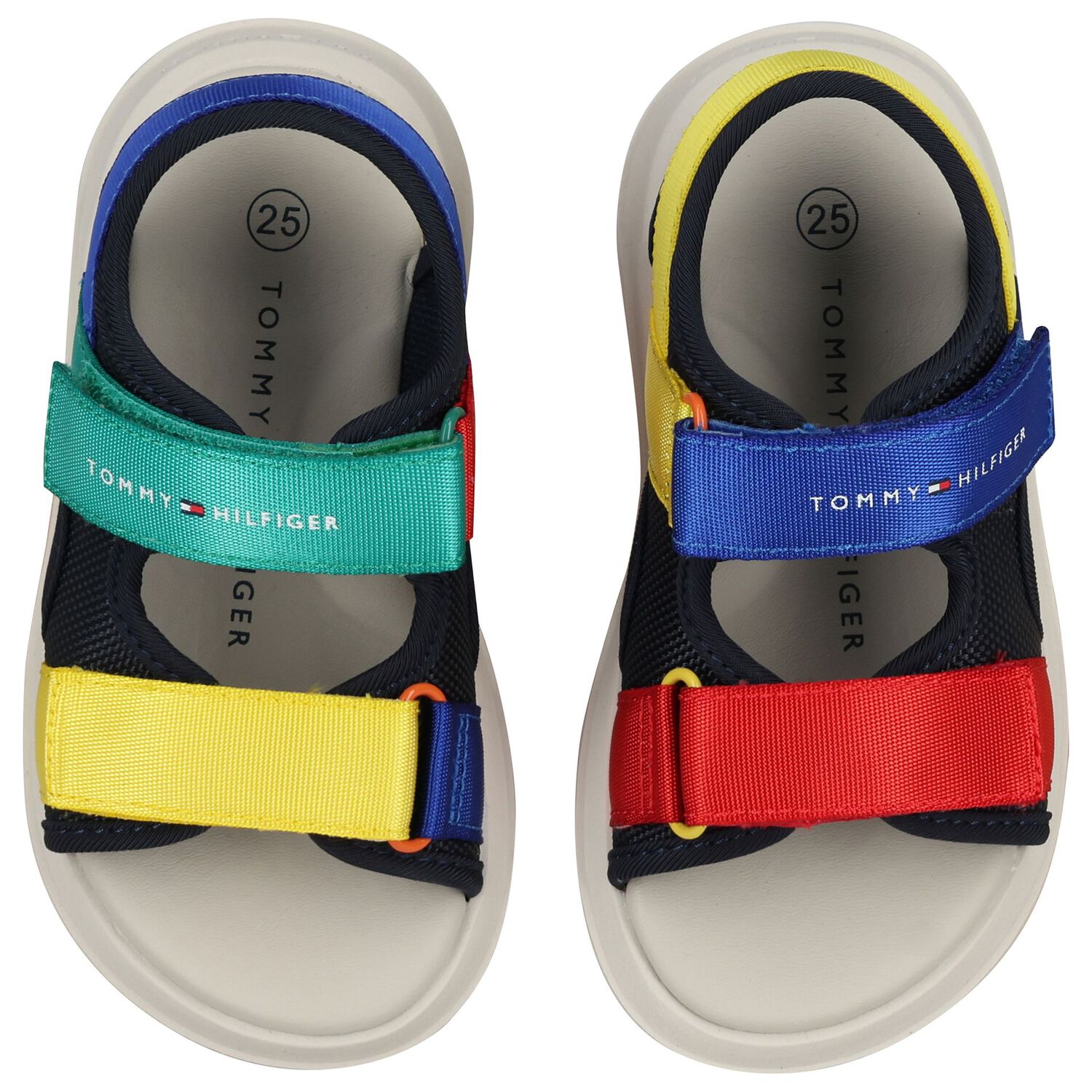 Boys Multi-Coloured Logo Sandals, 1, hi-res