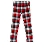 بيجامة بنات بطبعة باللون الكحلي والأحمر, 1, hi-res