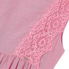 Girls Pink Shimmery Linen Dress, 1, hi-res