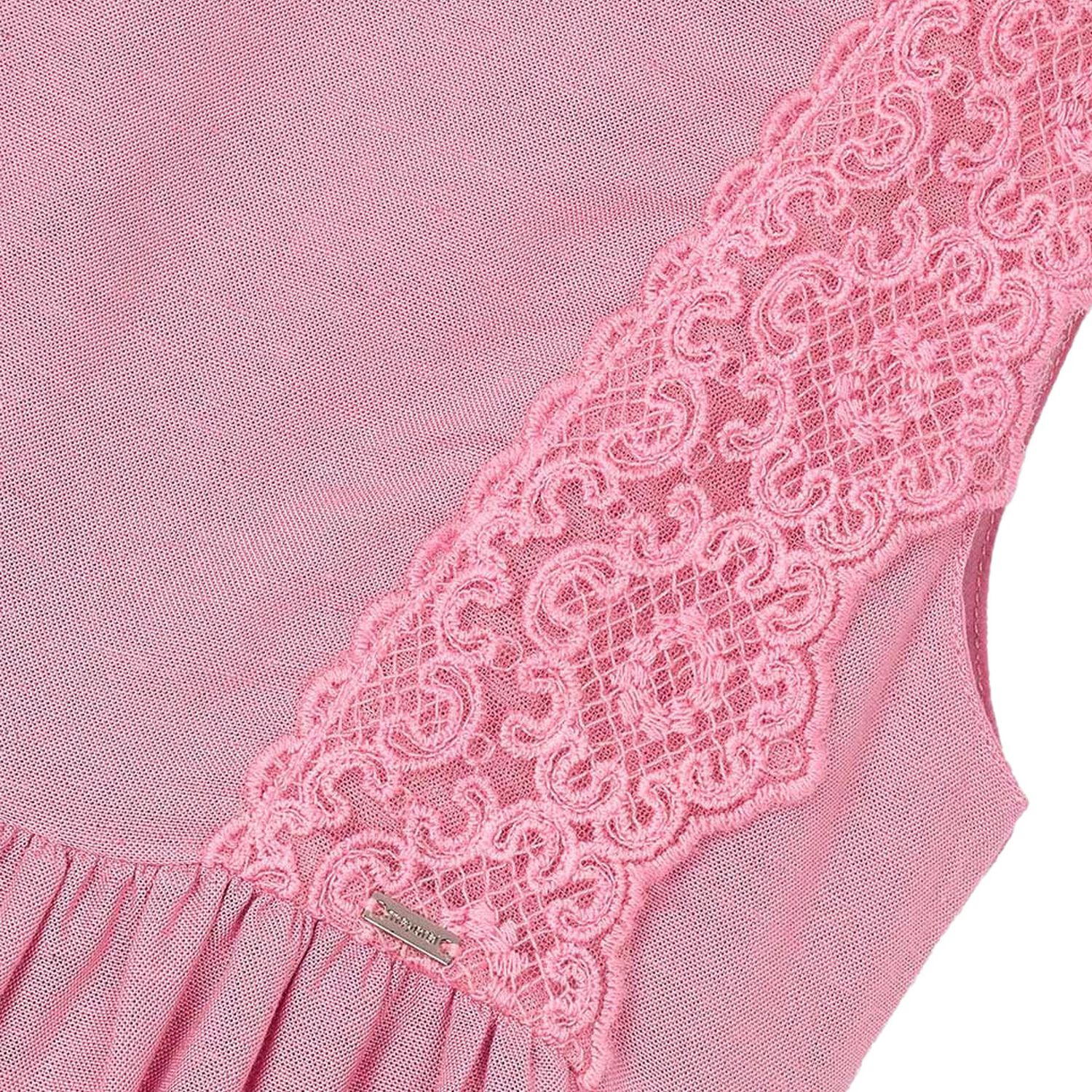 Girls Pink Shimmery Linen Dress, 1, hi-res image number null