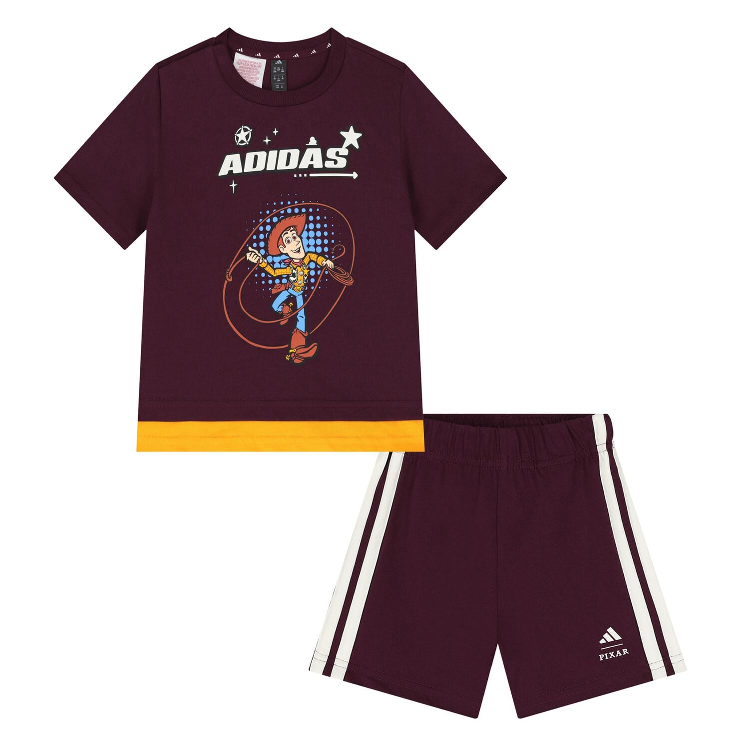 Younger Boys Burgundy Woody Disney Shorts Set, 1, hi-res