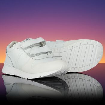 Boys White Logo Trainers