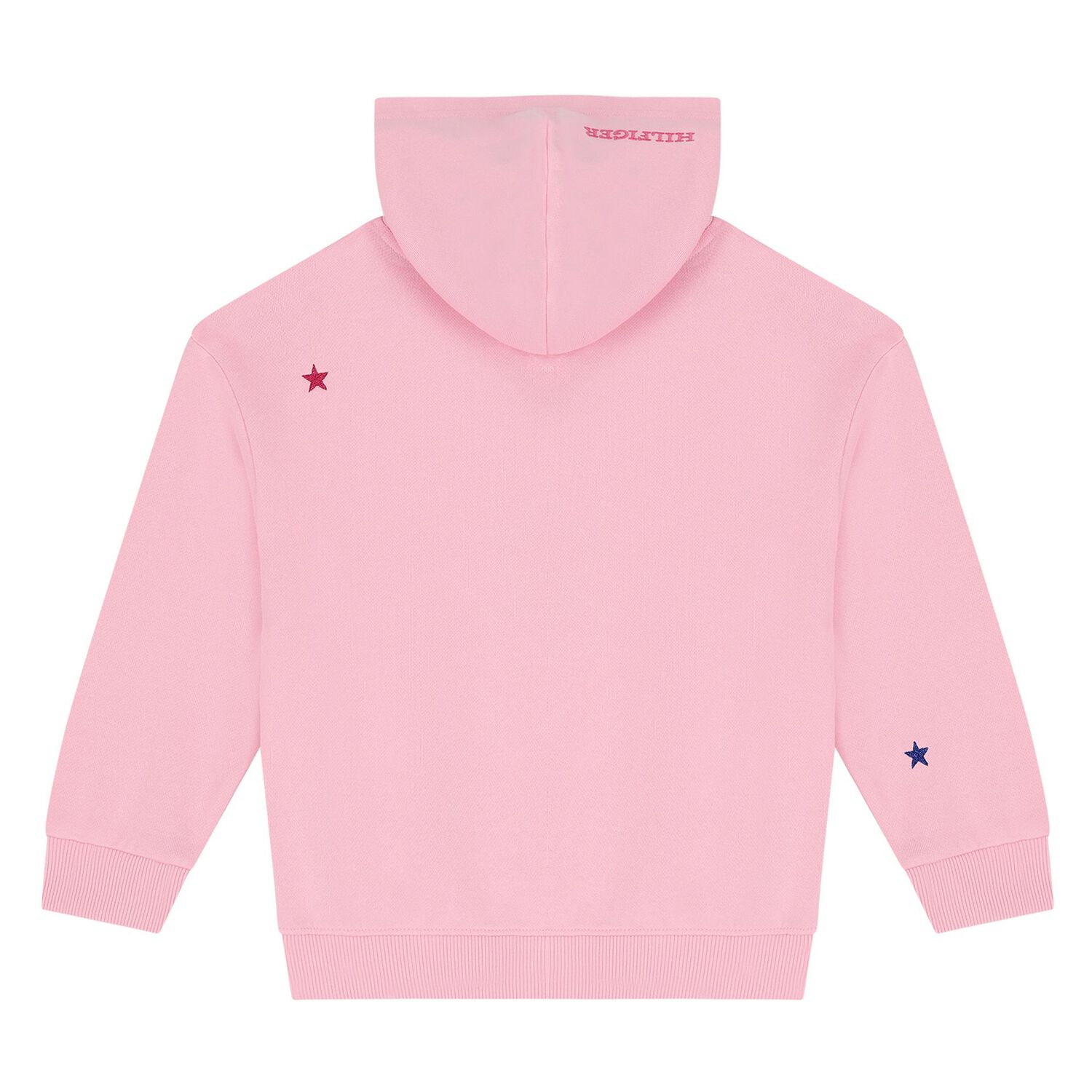 Girls Pink Logo Star Hooded Top, 1, hi-res