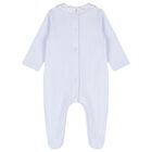 Baby Boys Blue Striped Babygrow, 1, hi-res
