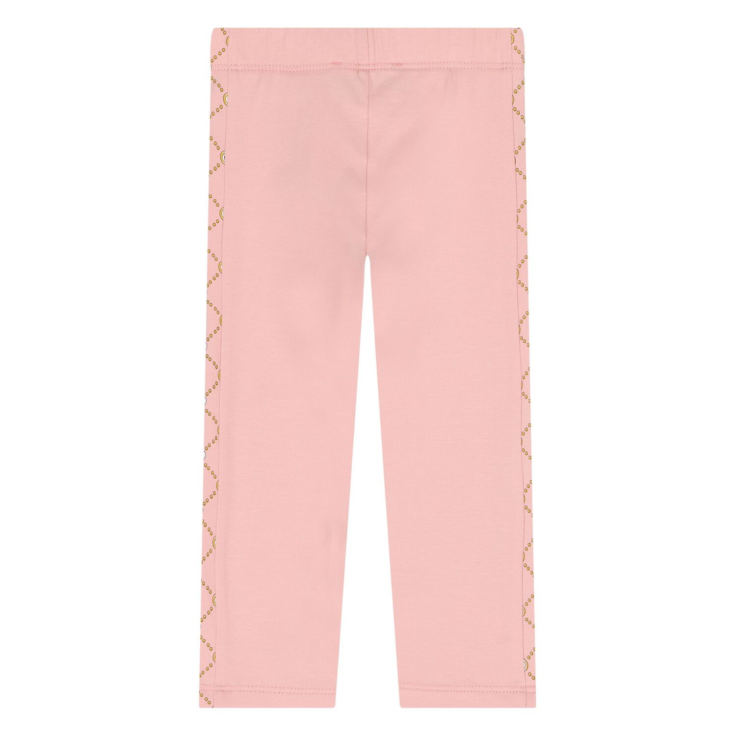 Younger Girls Pink Logo Leggings, 1, hi-res