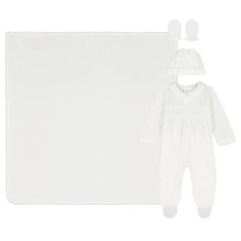 Ivory Smocked Babygrow Gift Set