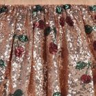 تنورة مزينة بالترتر باللون الذهبي و الوردي للبنات, 1, hi-res