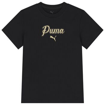 Girls Black Logo T-Shirt