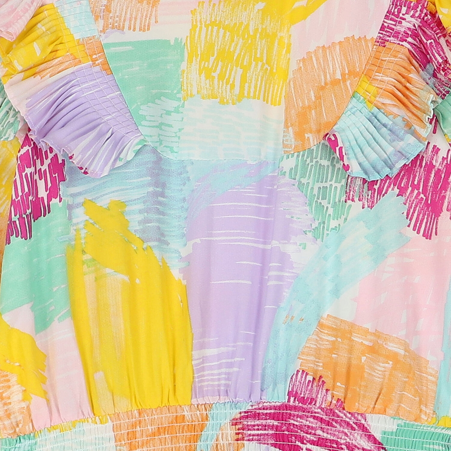 Girls Multi-Coloured Pleated Dress, 1, hi-res image number null