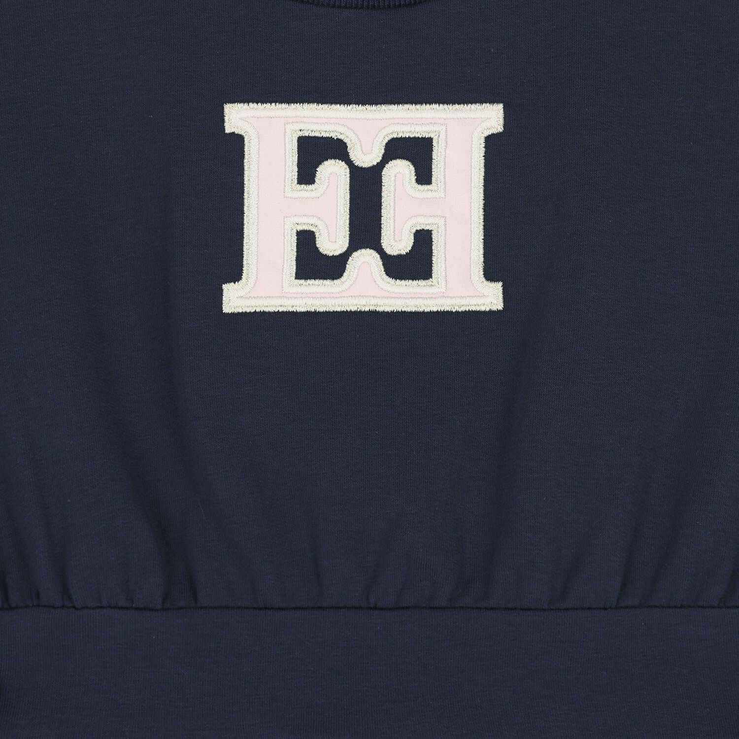 فستان بنات بالشعار باللون الكحلى , 2, hi-res