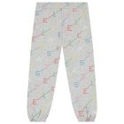 بدلة رياضية بنات بالشعار  باللون الرمادي, 1, hi-res