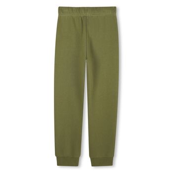 Boys Green Tiger Logo Joggers