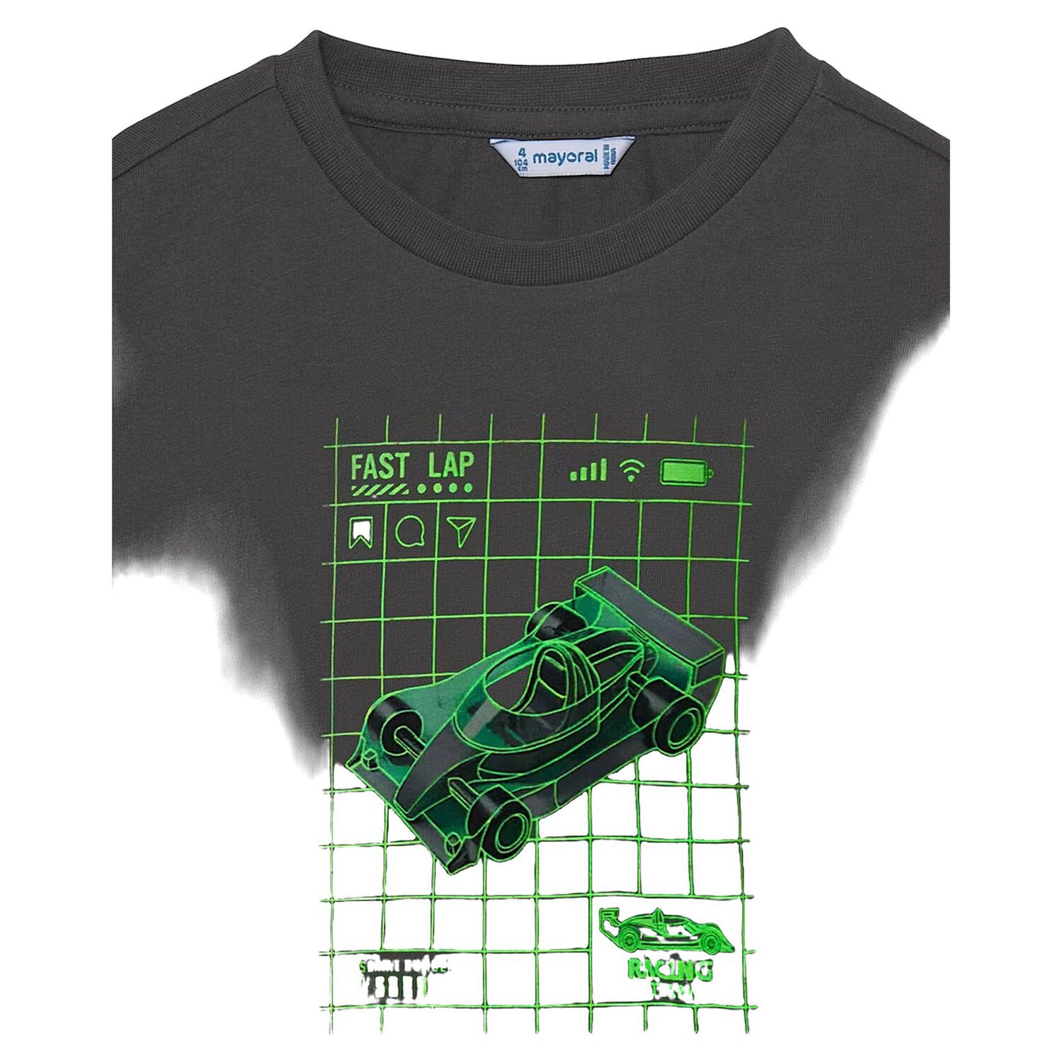 Boys Grey Glow In The Dark Long Sleeve Top, 2, hi-res
