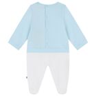 Boys Blue & White Babygrow, Hat & Bib Gift Set, 1, hi-res