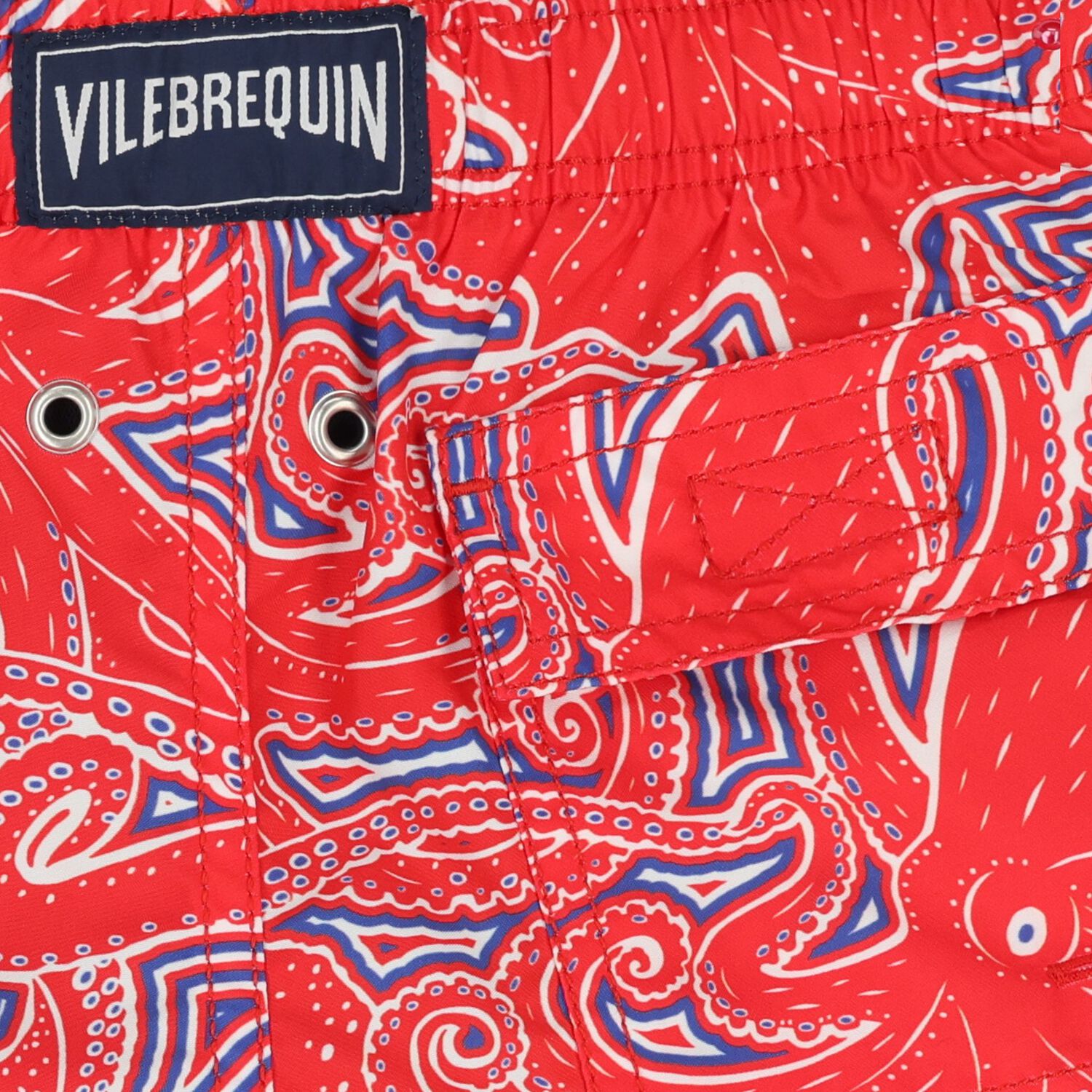 Boys Red Octopus Swim Shorts, 1, hi-res