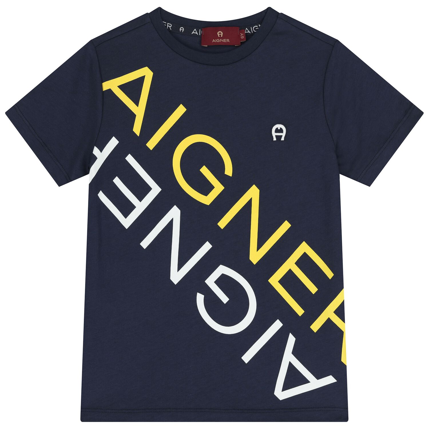 Boys Navy Blue Logo T-Shirt, 3, hi-res