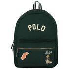 Boys Green Logo Varsity Backpack ( 44cm ), 1, hi-res