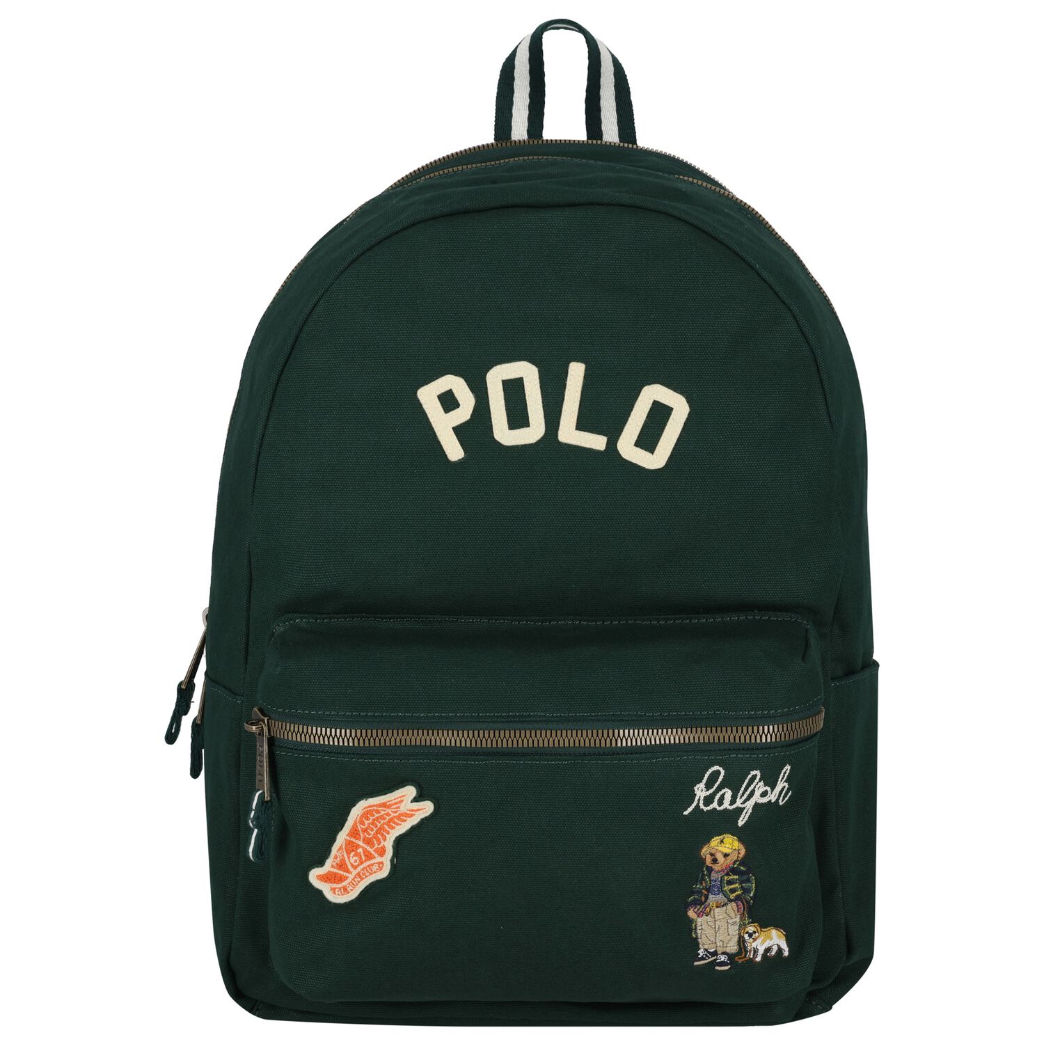 Boys Green Logo Varsity Backpack ( 44cm ), 1, hi-res