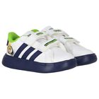 Boys White & Navy Blue Buzz Lightyear Trainers, 1, hi-res
