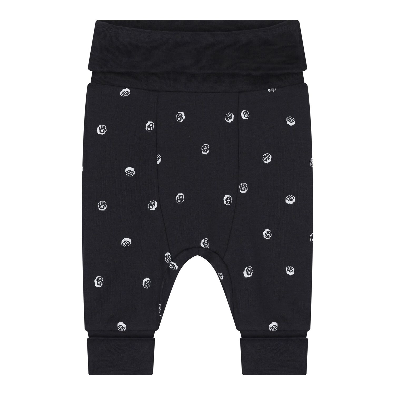 Baby Boys Black & White Logo Reversible Trousers Set, 1, hi-res